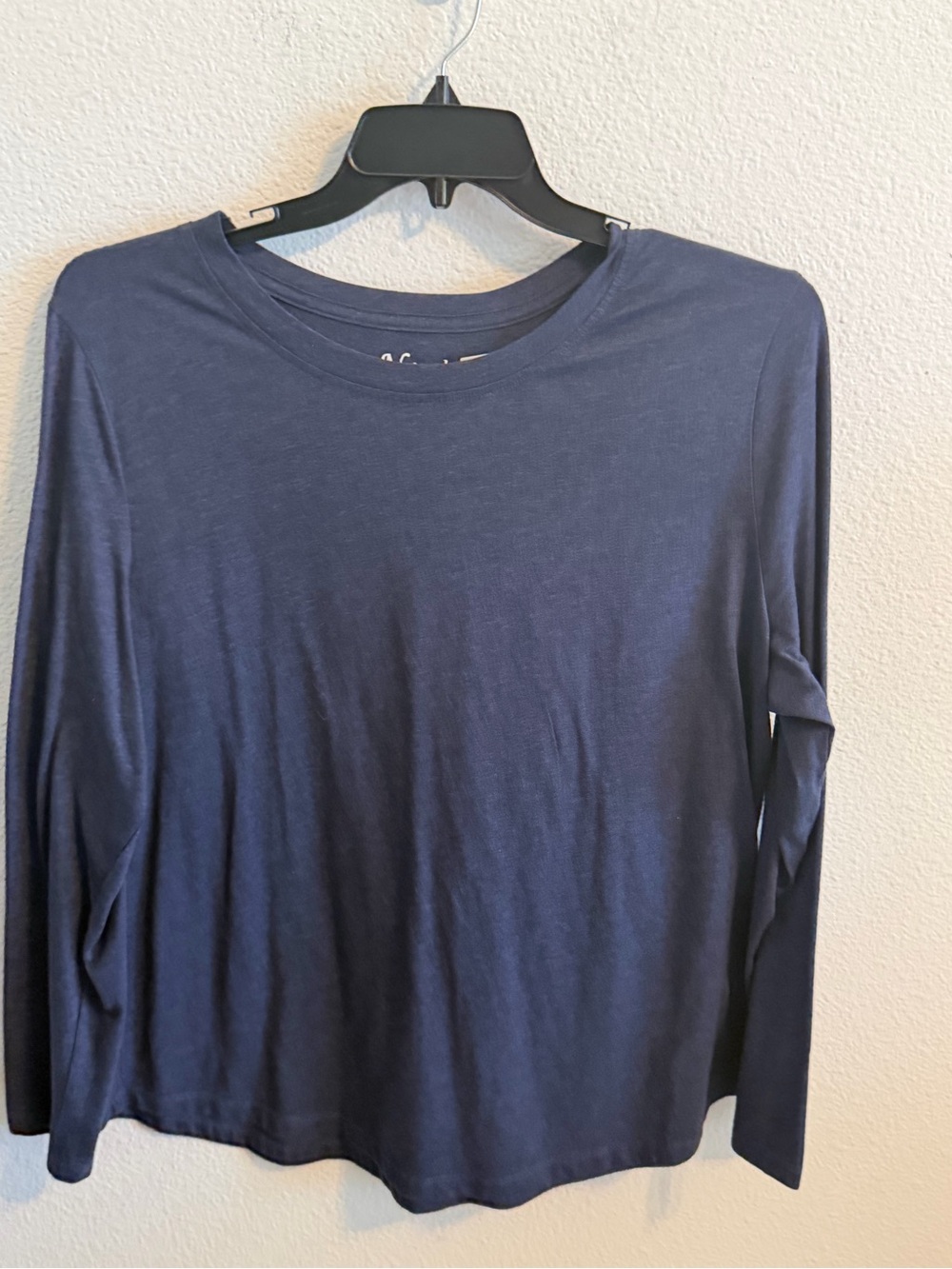 Natural Reflections Navy Long Sleeve Crewneck Shirt